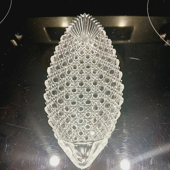 Antique American Cut Glass Relish Dish Canoe Boat Tray  Saw Tooth - Picture 7 of 8